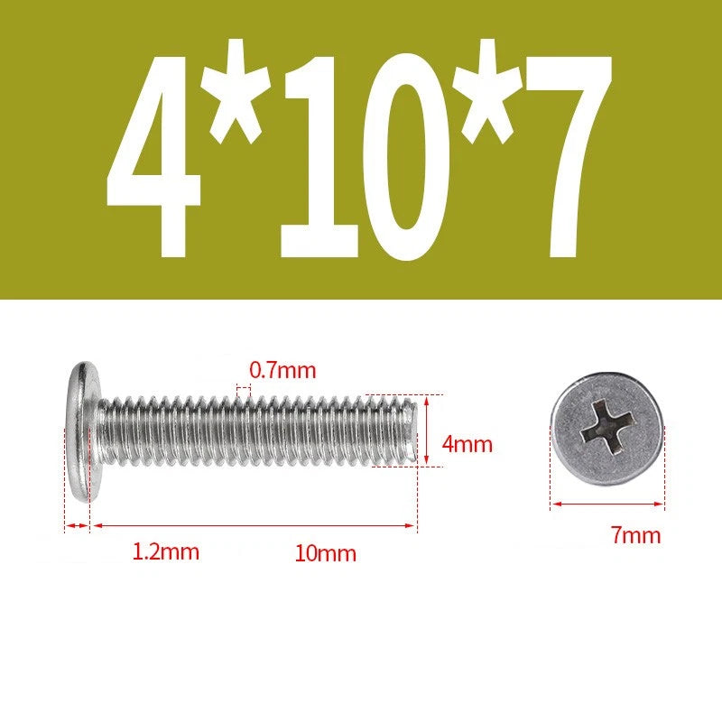 M1–M8 Ultra Thin Flat Head Phillips Machine Screws – A2 Stainless Steel, Fully Threaded