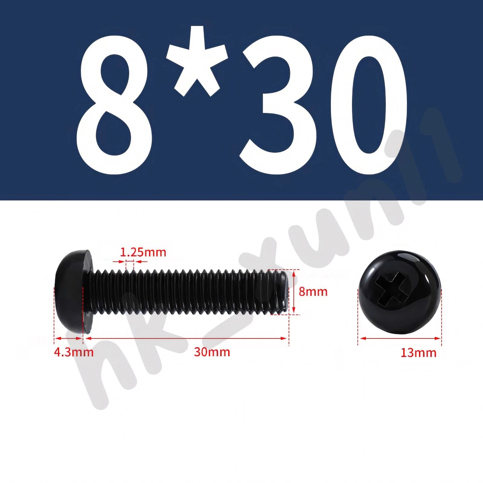 White/Black Nylon Phillips Machine Screws – M2 to M6, Plastic Round Pan Head Bolts
