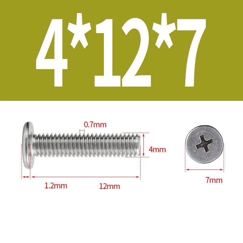 M1–M8 Ultra Thin Flat Head Phillips Machine Screws – A2 Stainless Steel, Fully Threaded