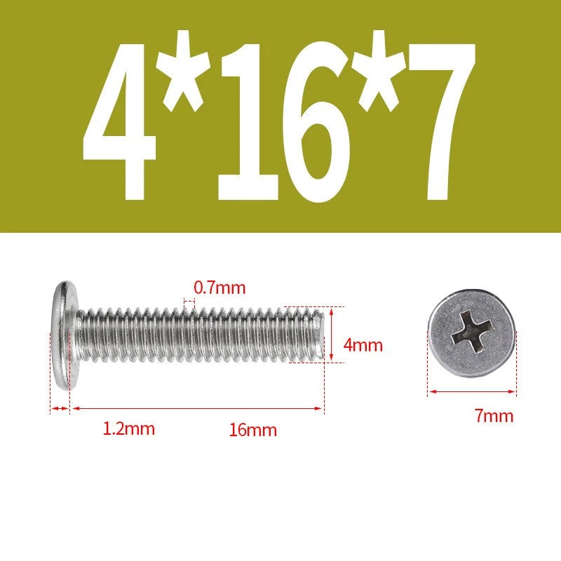 M1–M8 Ultra Thin Flat Head Phillips Machine Screws – A2 Stainless Steel, Fully Threaded