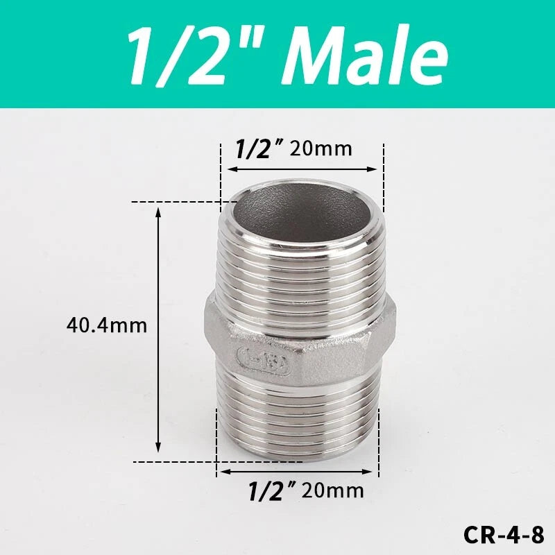 Stainless Steel BSP Pipe Fittings — Plug, Nipple, Elbow, T-Piece & More (1/8" to 4")