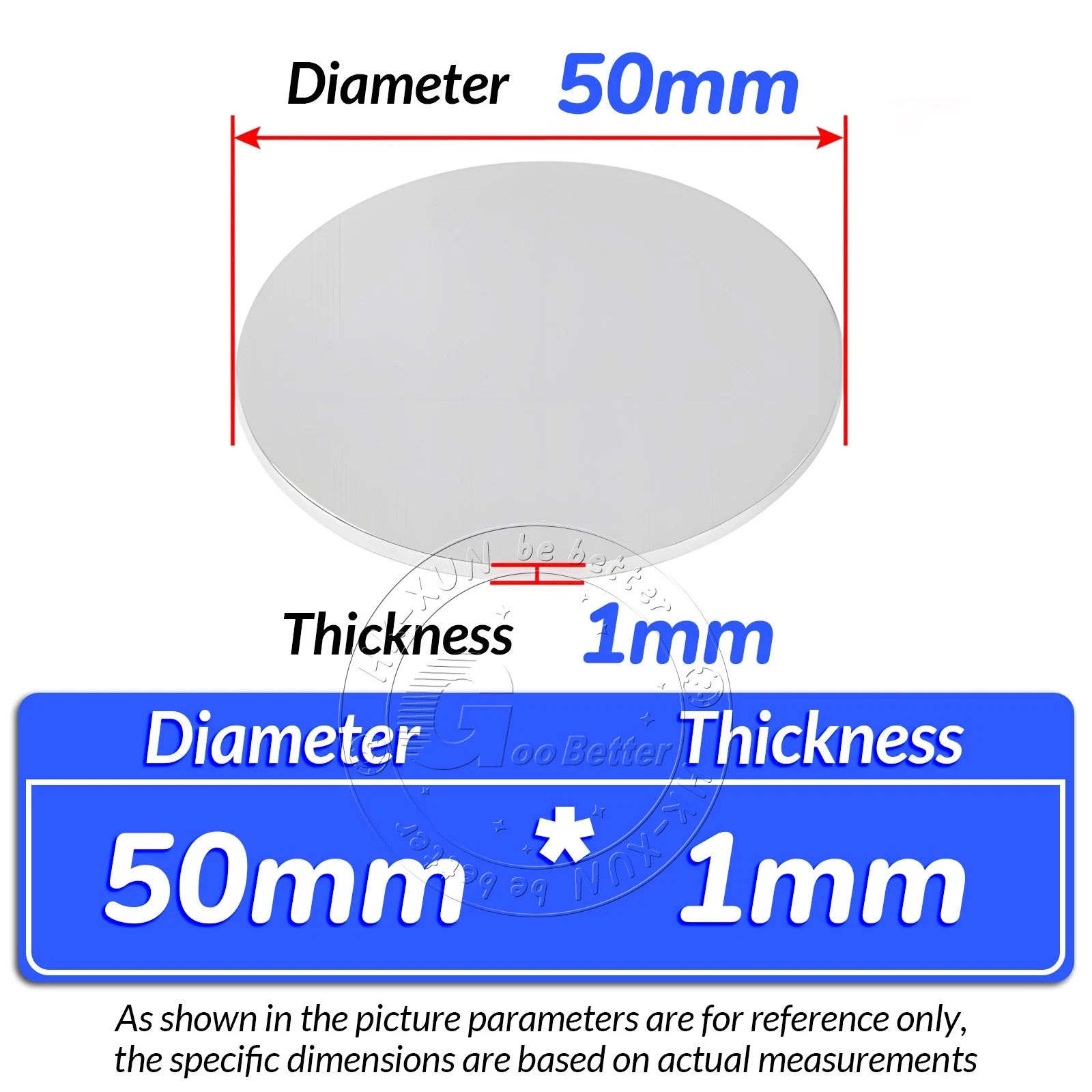 Round 6061 Aluminum Sheet Disc Plate 1mm-20mm Thick DIY Model Craft Art Handmade