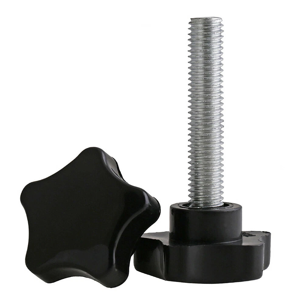 M5 M6 M8 M10 Black Plastic Pentagram Star Thumb Screws Hand Knob Bolts 15-60 mm