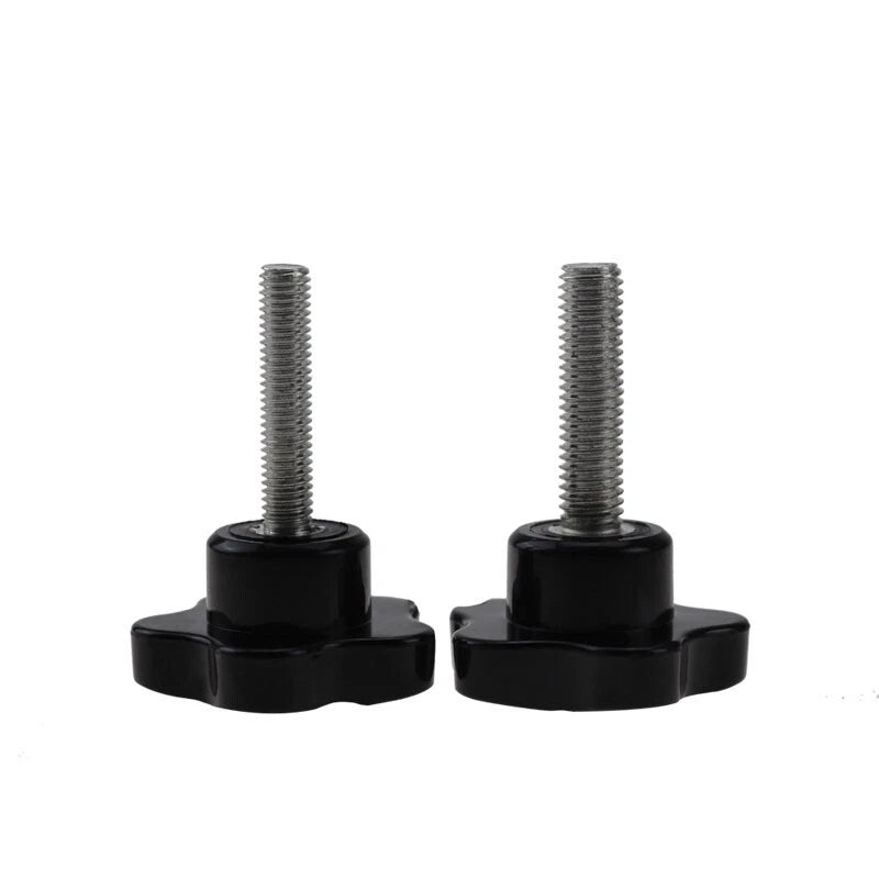 Plastic Black Thumb Screw M5 M6 Male Thread Pentagram Star Knob Grip Hand Screws