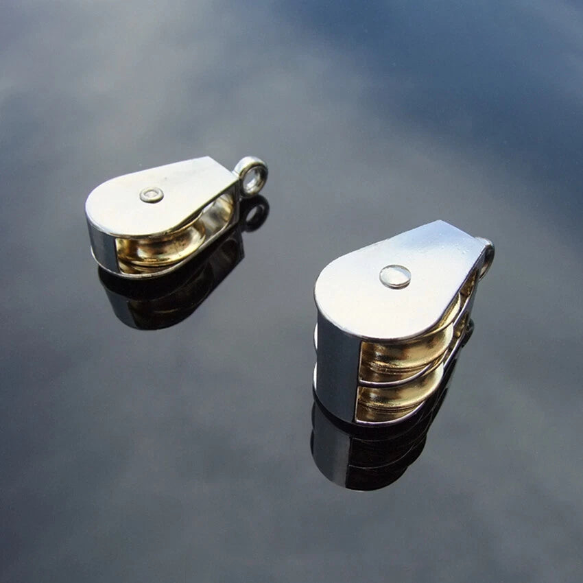 36/52/75mm Single/ Double Fixed Pulley Small Swivel Eye Sheave Rigging Lift Tool