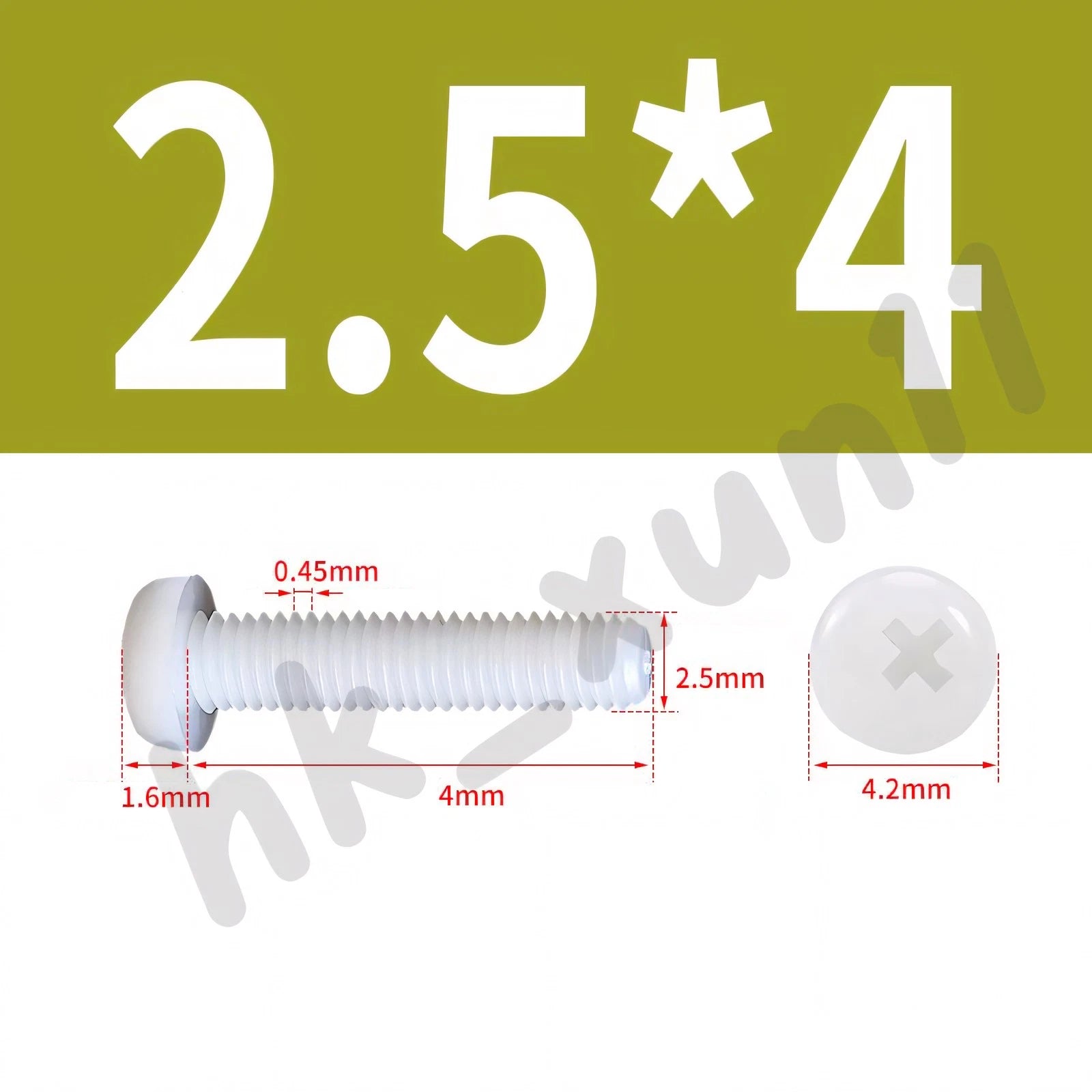 White/Black Nylon Phillips Machine Screws – M2 to M6, Plastic Round Pan Head Bolts
