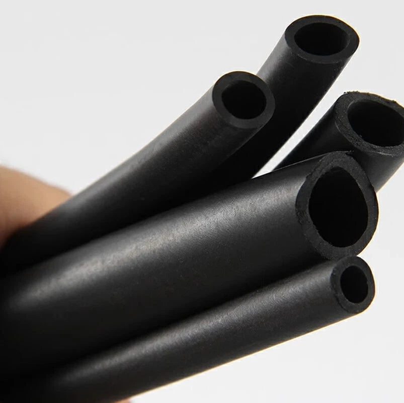 Black Fluorine Rubber Fuel Hose — Petrol & Oil Line Tube 2mm–16mm ID