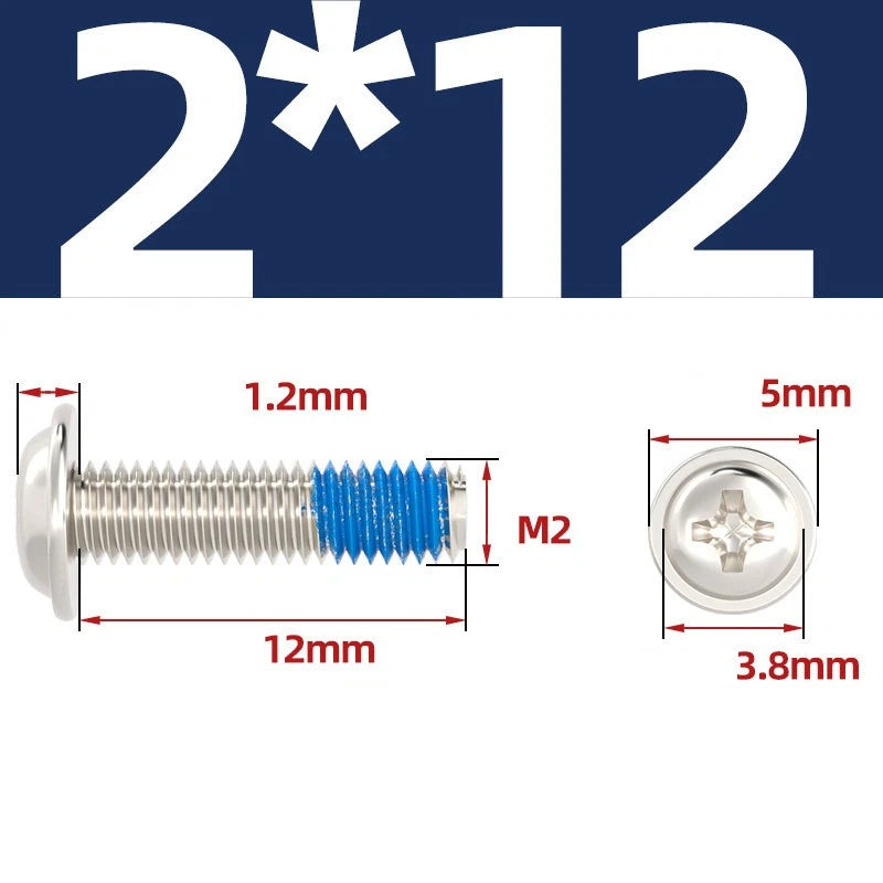 M2–M6 Flanged Button Head Screws – Carbon Steel, Phillips Drive, Nickel or Black Zinc Plated