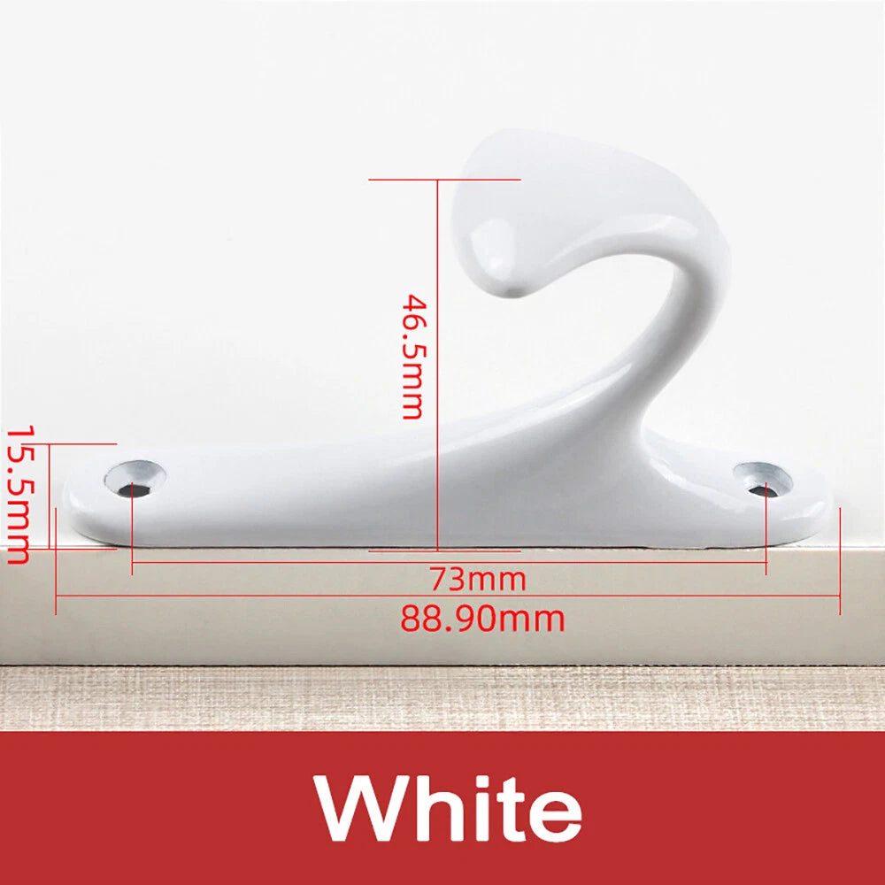 Zinc Alloy Single Hook Clothes Coat Robe Bathroom Wall Hooks Hanger Black Golden