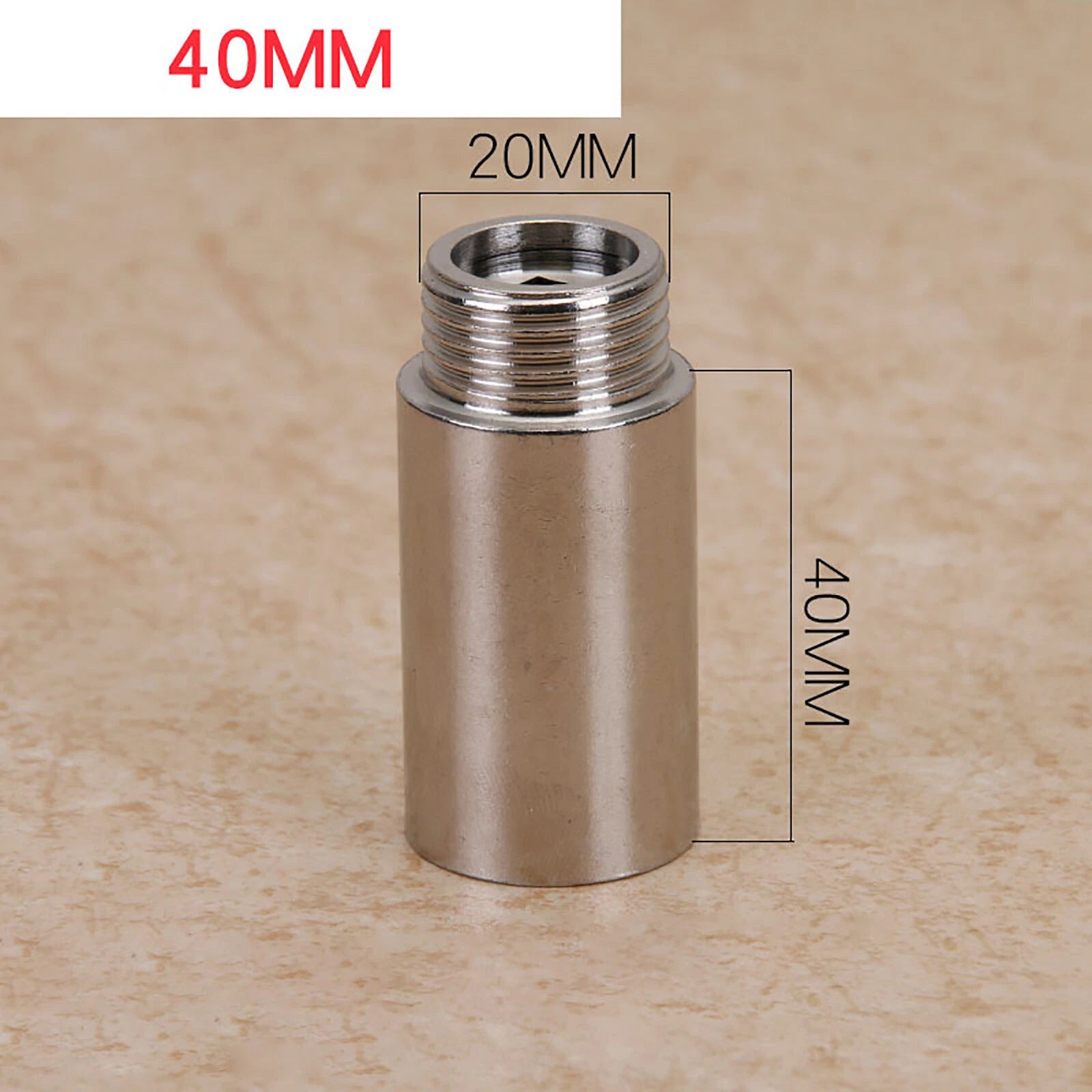 Stainless Steel Tap Extension Connector — Male x Female Pipe Fitting Adapter