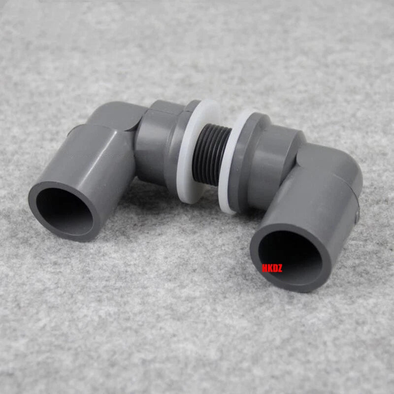 PVC Water Pipe Fish Tank Fittings Thread Straight Elbow Inlet Outlet Connector