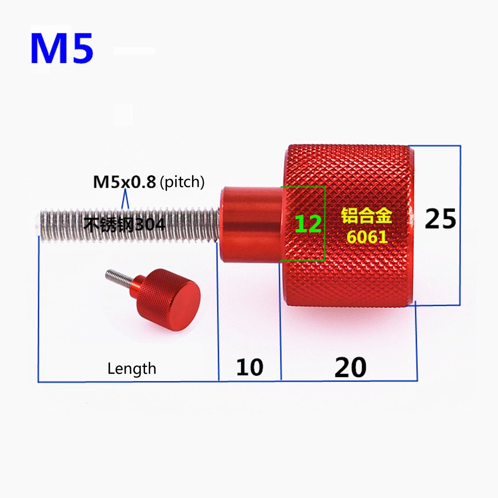 Knurled Thumb Screws A2 Stainless Steel — M3 M4 M5 M6 M8 M10 Hand Grip Knob Bolts