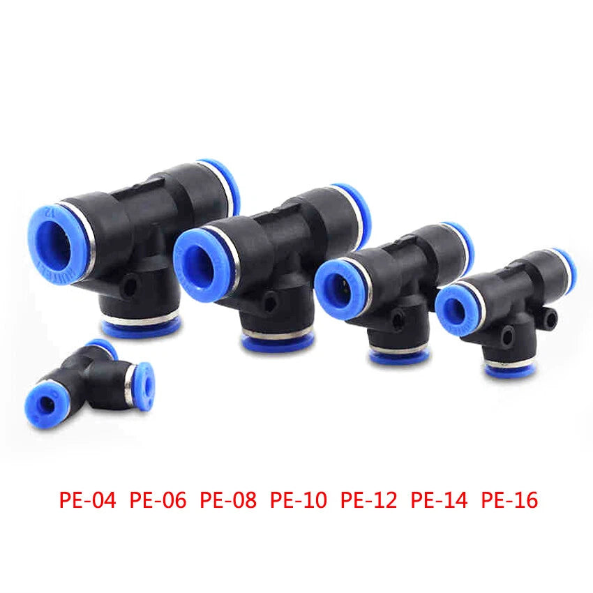 Pneumatic Push-In Tube Fittings | Air Line Quick Connectors 4–16mm OD