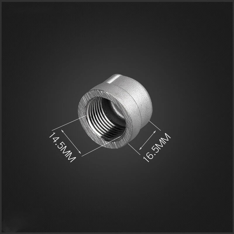304 Stainless Steel BSP Blanking End Cap Pipe Fittings — Male & Female 1/4" to 1-1/2"