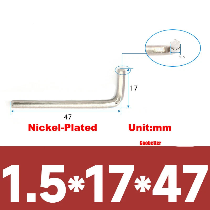 Allen Keys Hex Wrenches 0.7/0.9/1.27/1.5/2.0/2.5/3/4mm Hexagonal Spanners L-Key