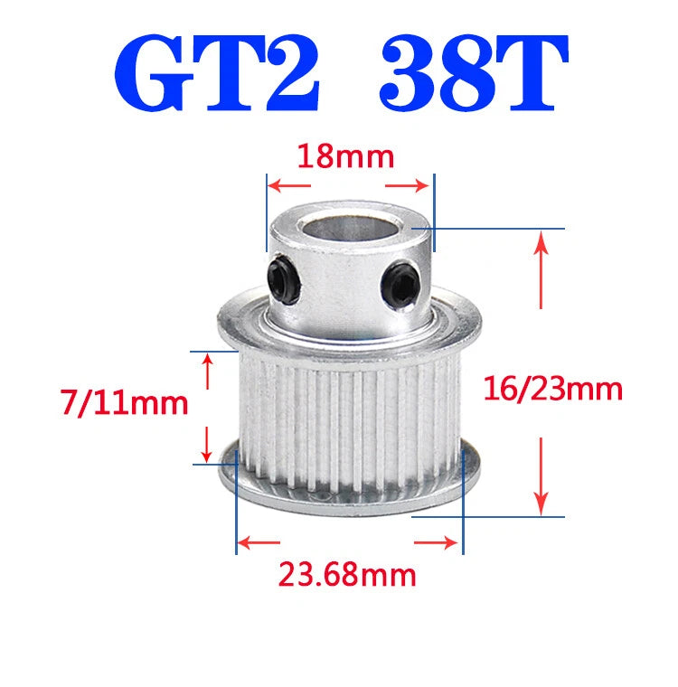 GT2 35T 35T 40T 42T 45T Timing Belt Smooth Tooth Drive Pulley-Synchronous Belt