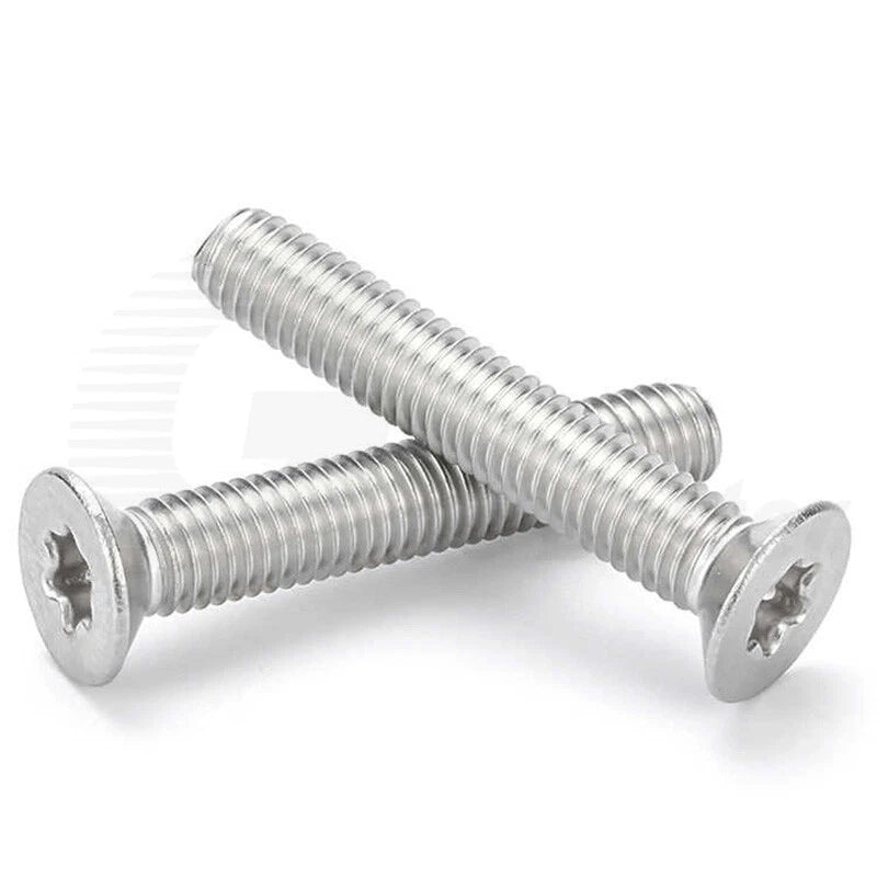 M1.4–M12 Torx Countersunk Machine Screws – A2 Stainless Steel, DIN 965 (3–100mm)