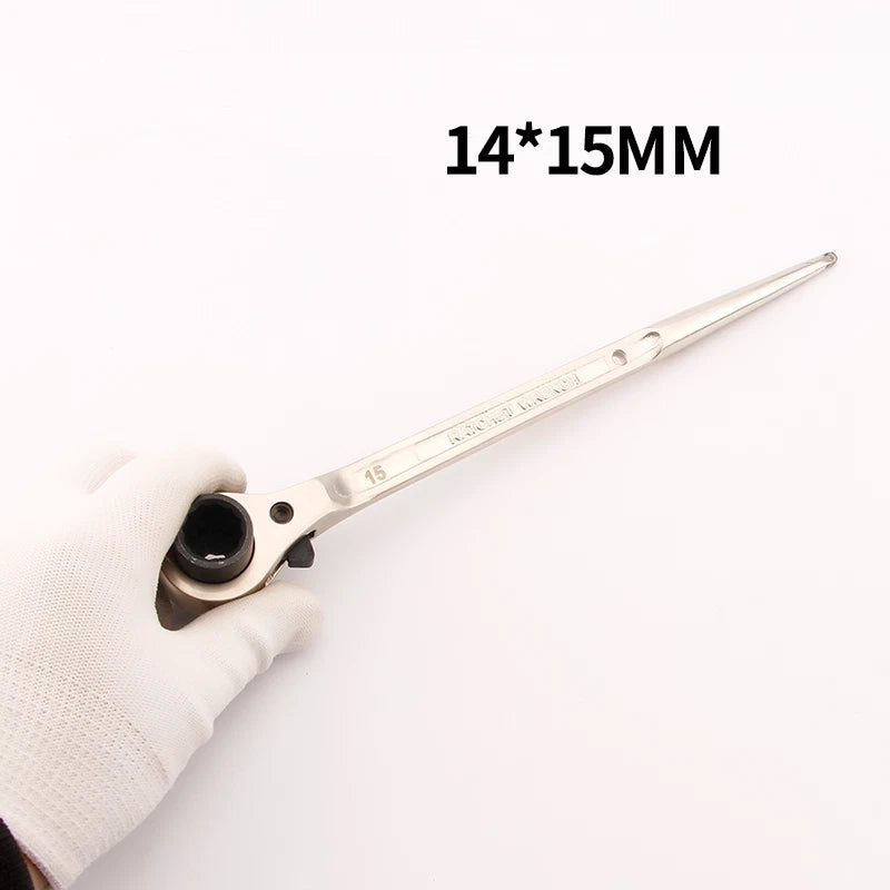 Chrome Vanadium Steel Plum Dual-Use Pointed Tail Socket Ratchet Wrenches