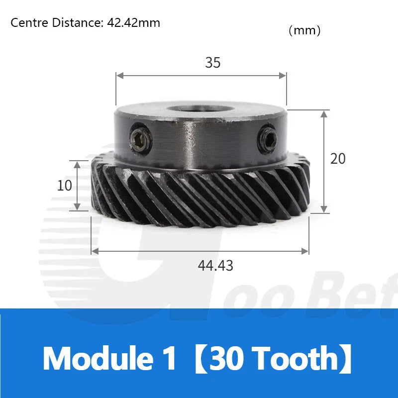 Module 1 1.5 2 Helical Gear C45 Steel Left-handed 45° 13 - 30 Tooth Motor Pinion