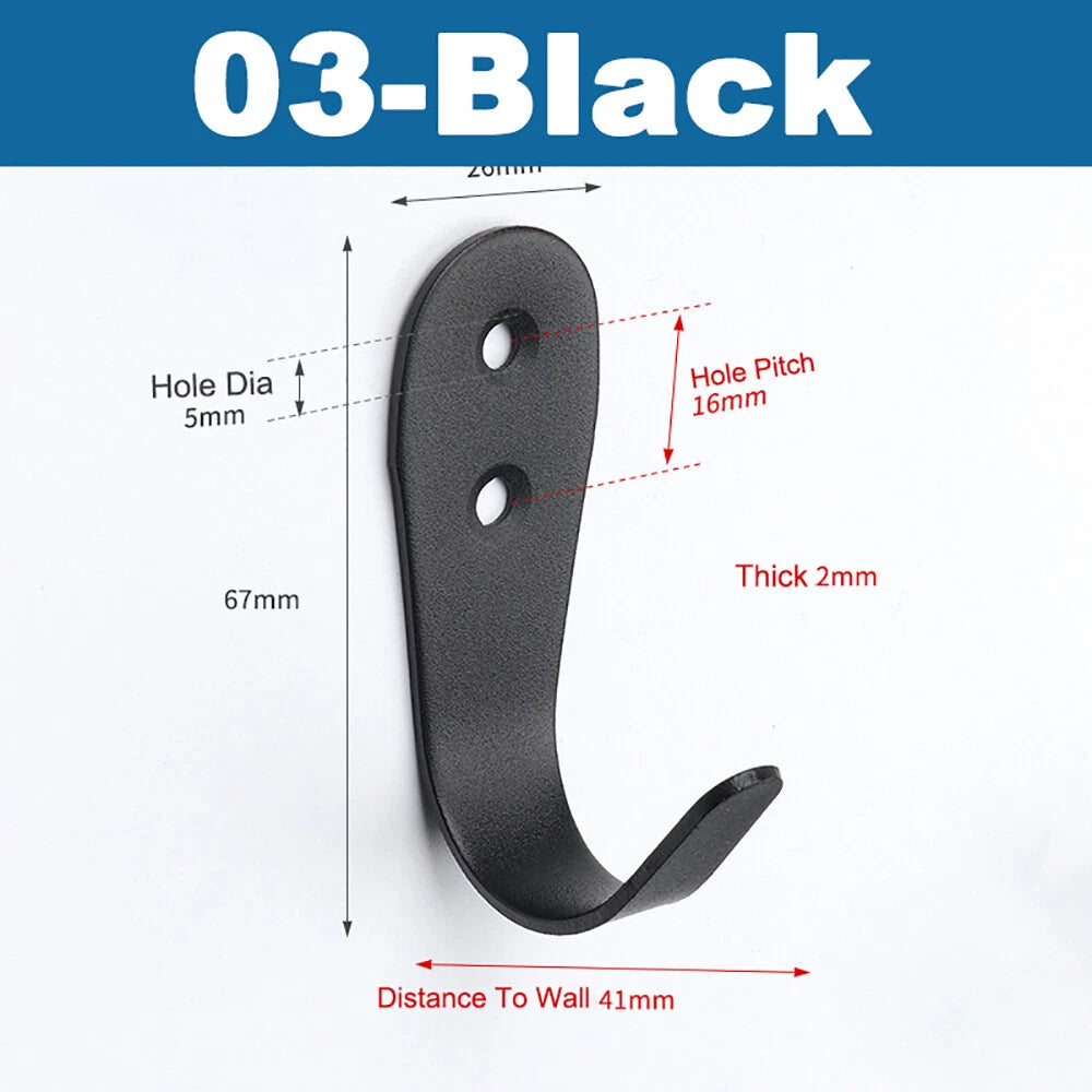 Stainless Towel Coat Heavy Duty Door Wall Mounting J Hooks Hanger Single Holder