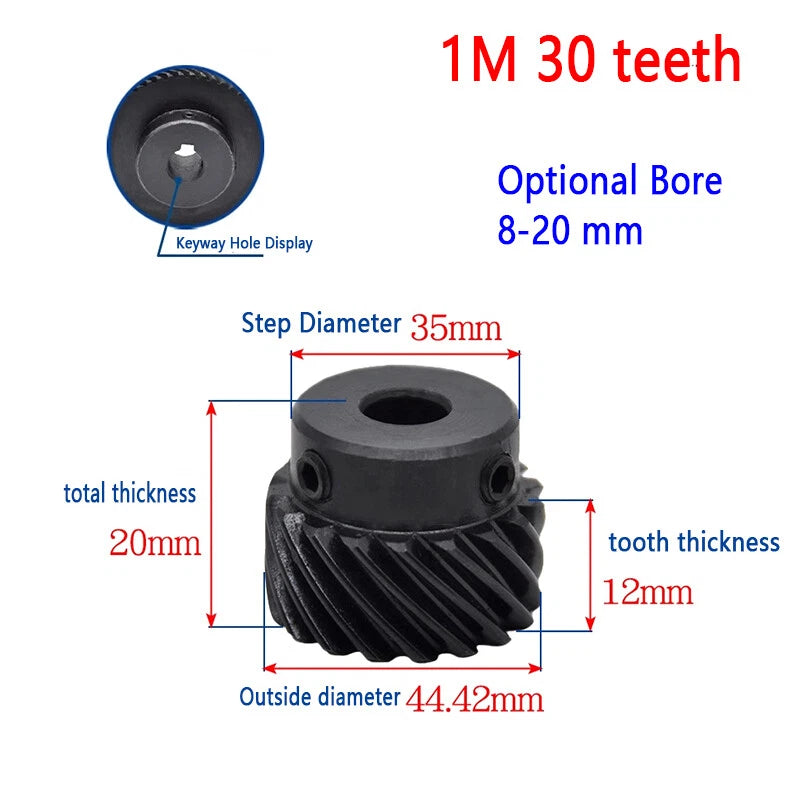 1 Module Helical Gear With Step 45°Left-Right Spiral Motor Transmission Gear