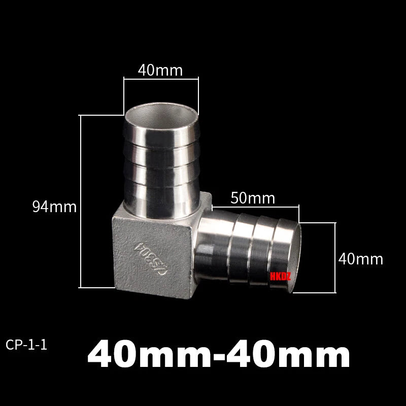 304 Stainless Steel Hose Barb 90° Elbow Fitting — BSP Taper Thread