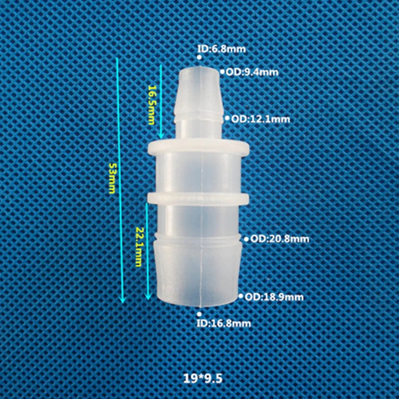 Straight Reducing Hose Barb Connector | 11.1mm–25mm to 3.9mm–20mm