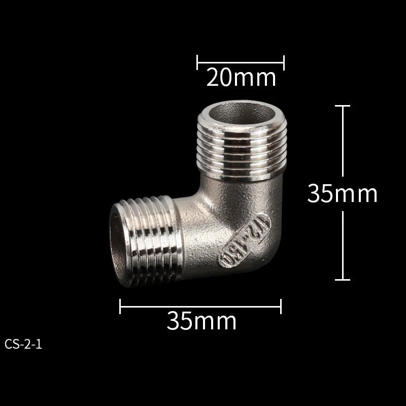 1/2" BSP Stainless Steel Pipe Fittings — Male/Female Adaptors, Tees & Couplings (A2)