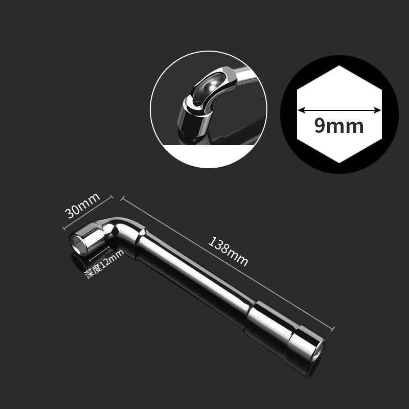 Metric L-Shaped Angled Open Hex Spanners Double Ended Socket Wrench 8mm To 22mm