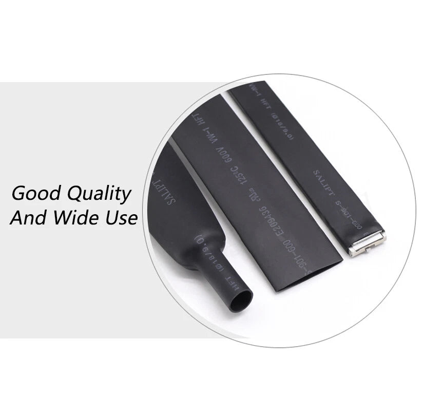Heat Shrink Tubing 2:1 Ratio — 0.6mm to 210mm, Multiple Colors & Lengths