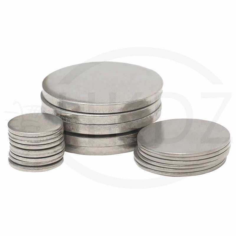 Stainless Steel Blank Round Disc 304 Grade Metal Sheet Plate Ø6-80mm Thick 1-5mm