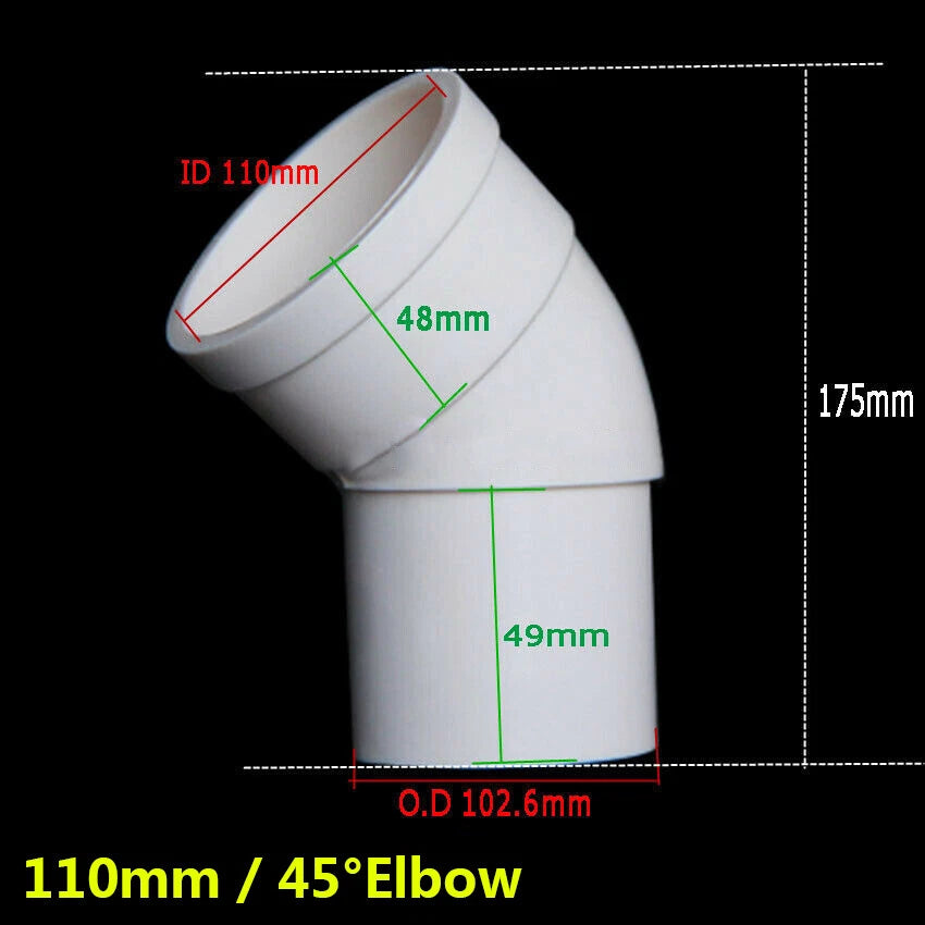 50 75 110 160mm PVC Drain Pipe Fittings Reducer Elbow , Straight , Tee Connector