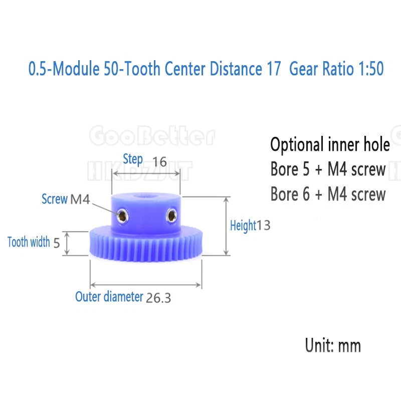 Mod 0.5 1 Nylon Plastic Worm Gear Wheel 15 - 80 Tooth Nylon Worm Shaft Precision