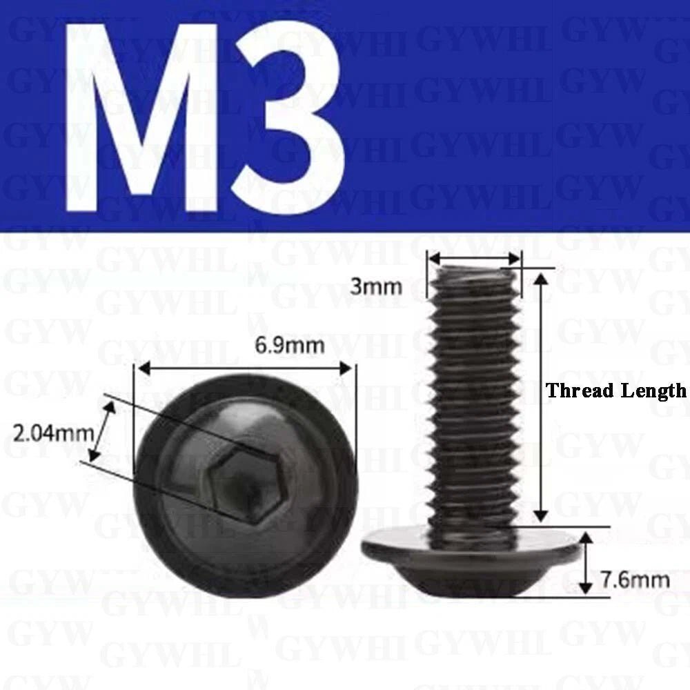 Flanged Button Head Socket Cap Screws 304 Stainless M2 - M10 Fully Threaded - HomeDIYer