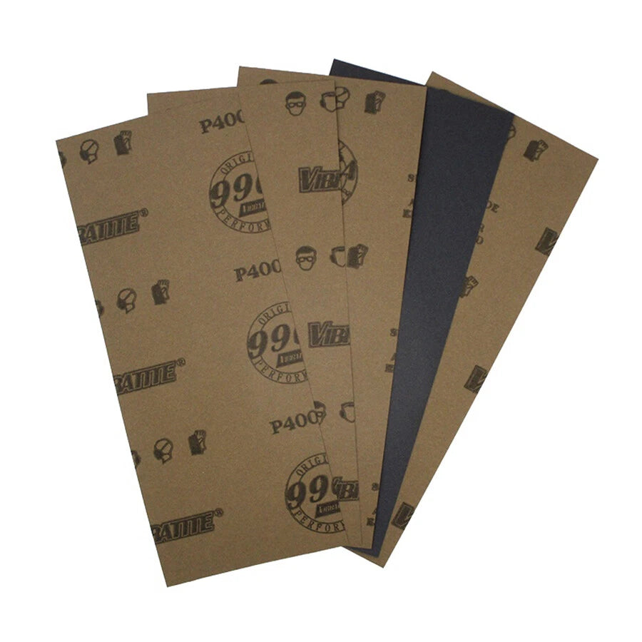 93x230mm Silicon Carbide Wet & Dry Sandpaper — P60 to P10000 Grit Waterproof Paper Sheets for Metal Wood Auto