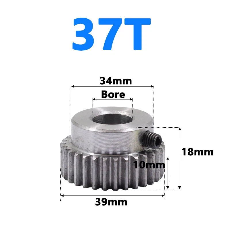 1 Mod 1M Spur Gear With Step 31-125T Teeth Transmission Spur Gear 45# Steel