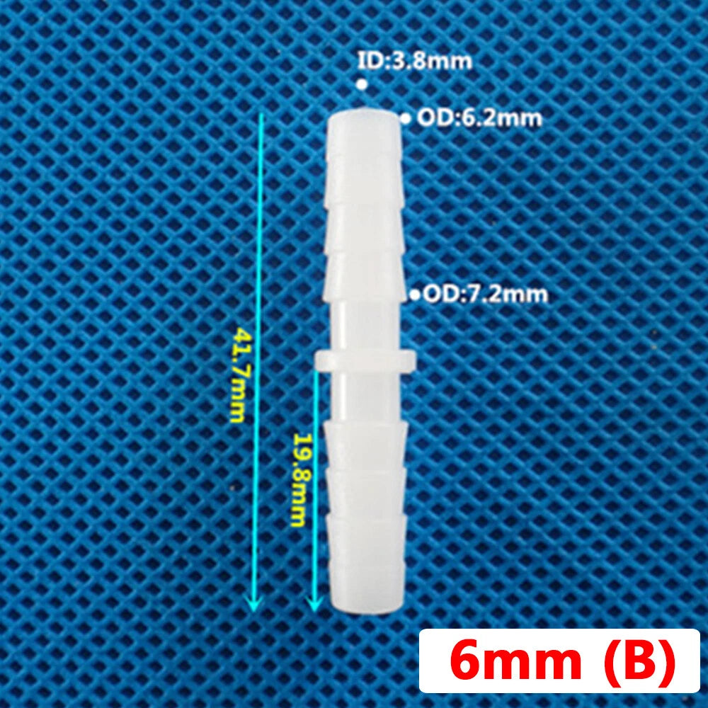 Plastic Barbed Straight Hose Connector — 1.6mm to 25mm Tubing Joiner Coupling