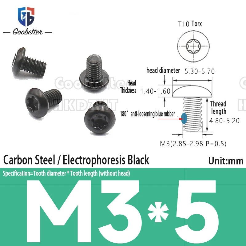Large Flat Head Machine Screws M2–M6 Allen Torx Slotted Multi - Drive 100pcs - HomeDIYer