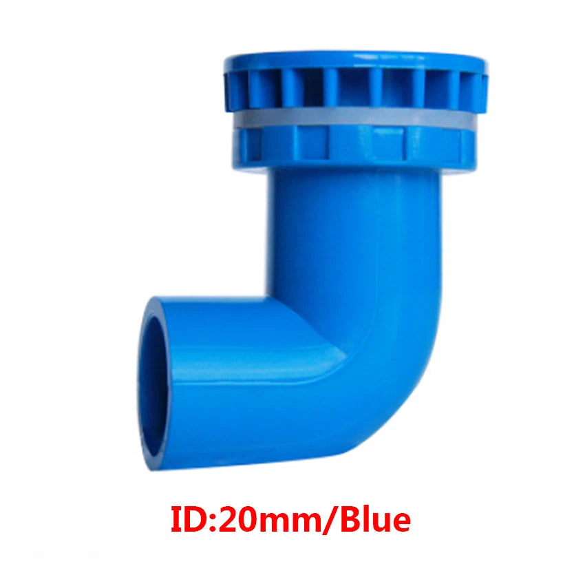 90° Elbow PVC Drain Pipe Joint Fittings 20 25 30 40 50mm for Aquarium Fish Tank