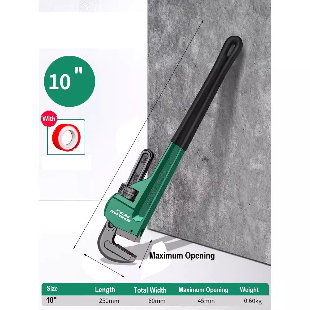 Adjustable Plumbers Waterpump Stilsons Monkey Pipe Wrench Pliers 8" 10"-24" Tool
