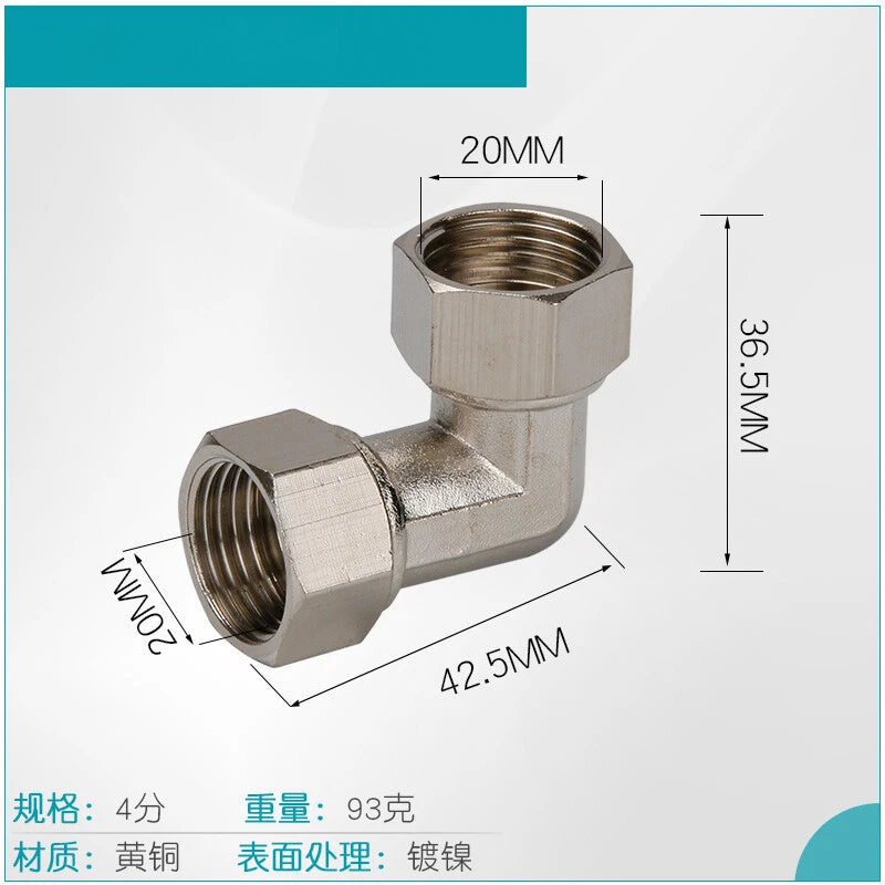 1/2" Brass BSP T-Piece Tee Connector — 3-Way Pipe Fitting Adapter