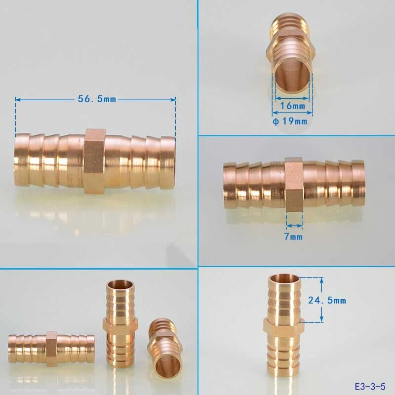 Brass Hose Joiner Fittings — Straight, Y, T & 4-Way Connectors | 6mm–19mm