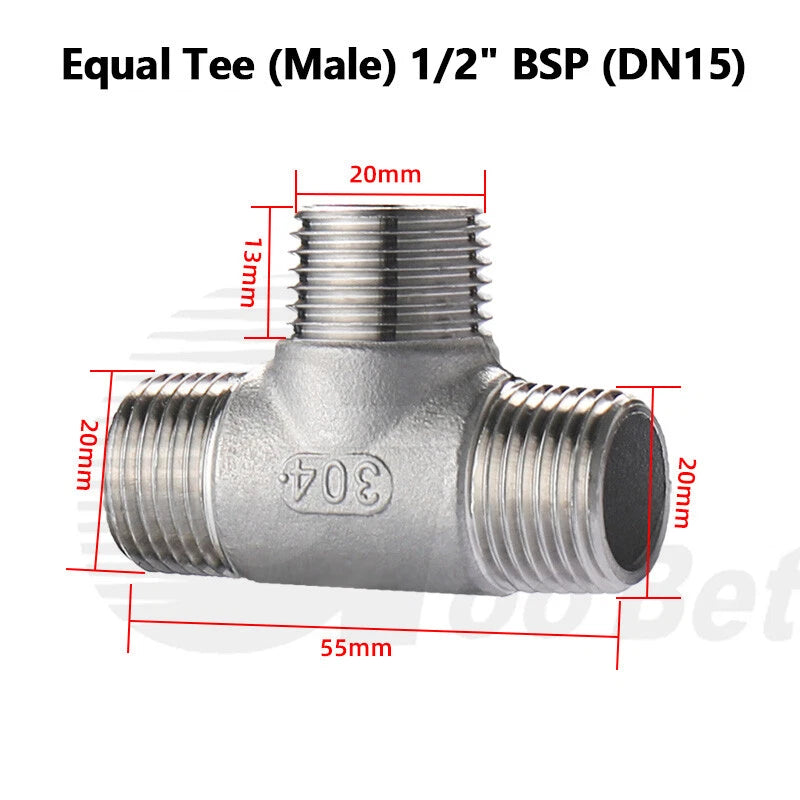 BSP Threaded Stainless Steel Pipe Fittings 304 — Elbow, Tee, Nipple, Socket & More