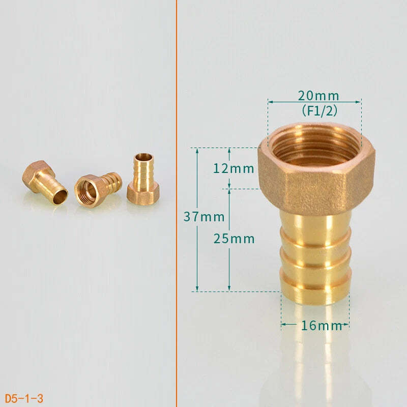 BSP Hose Barb Fittings — 1/2" & 3/4" Male or Female Thread × 6–25mm Barb (2-Pack)