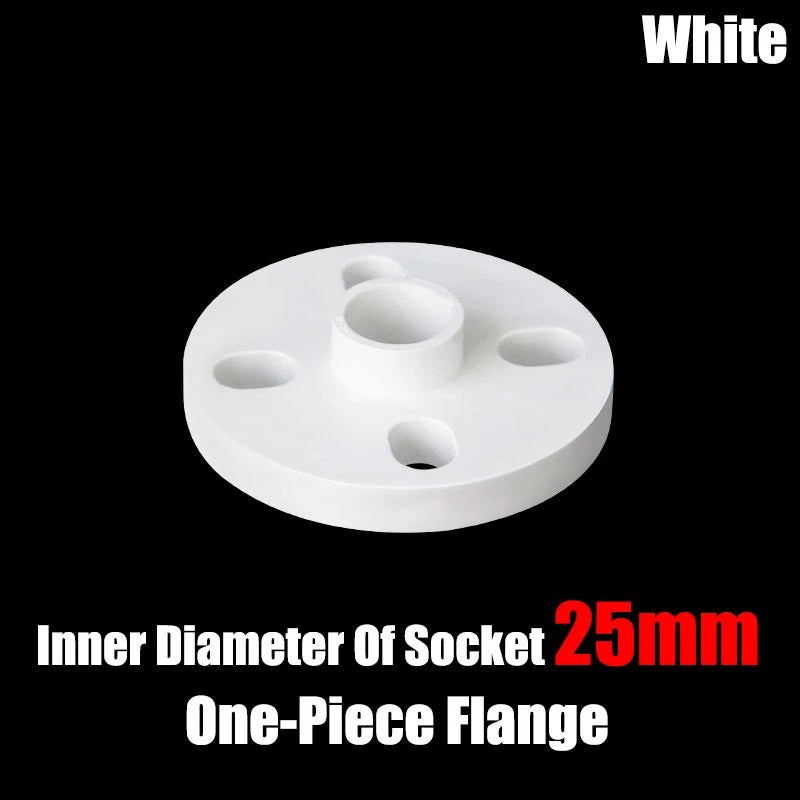 PVC Adhesive Floor Flange 20 25 32 40 50 63 75 90 110-200mm Pipe Fittings White