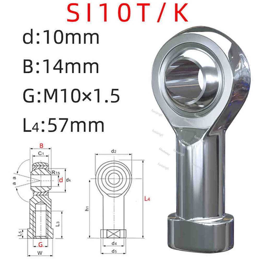 Rod End Bearings PHS Female M6-M35 Right-Left Hand Thread A2 Stainless Steel