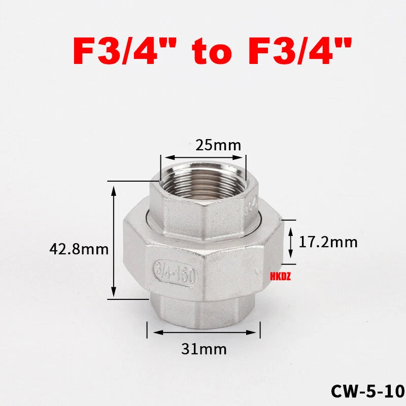 BSP Reducing Fittings 304 Stainless Steel Male Female Adaptor Straight Nipples