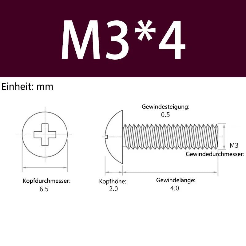 M3 M4 M5 Aluminum Phillips Truss Head Screws DIN 7983 – Metric Machine Bolts - HomeDIYer