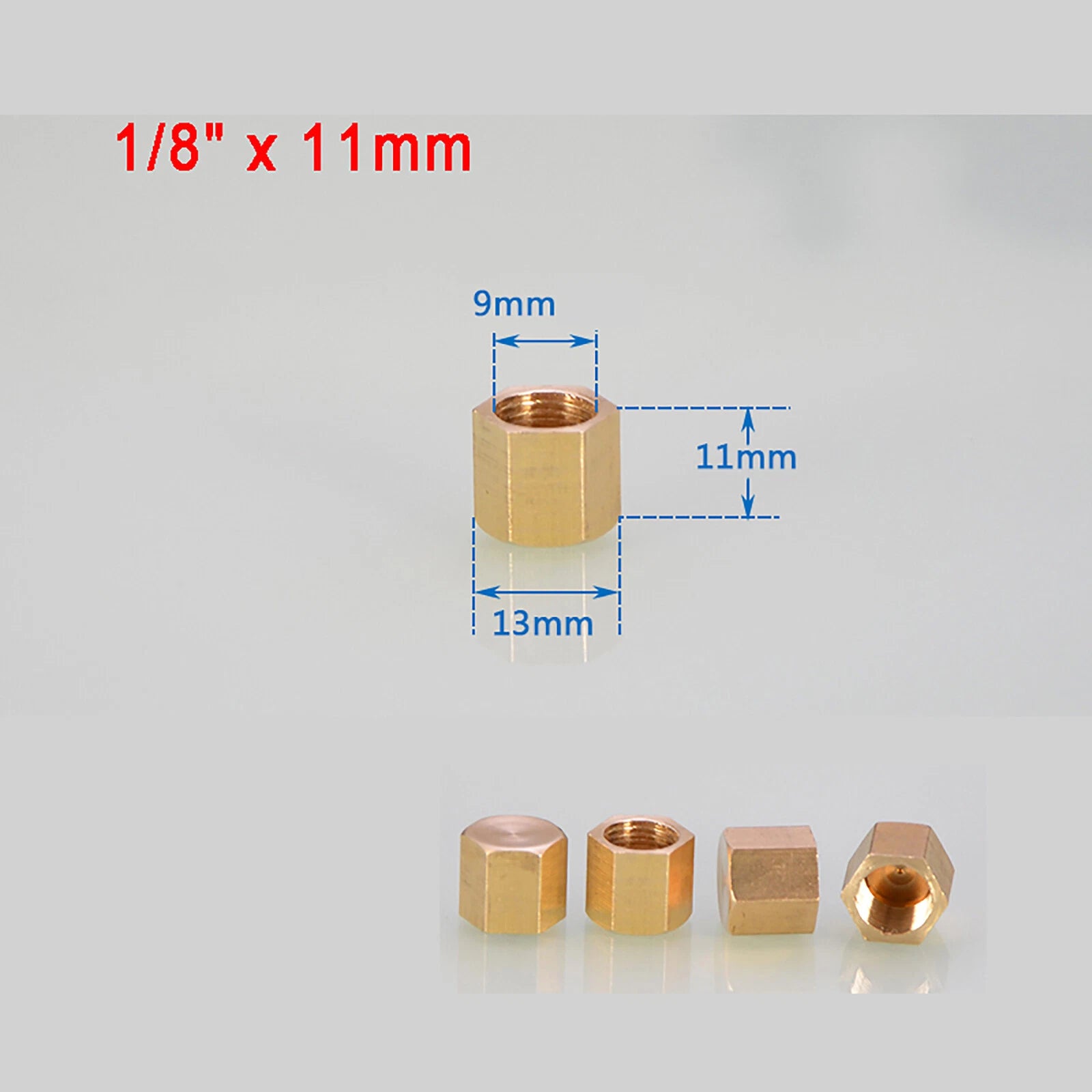 Brass Female BSP Blanking Cap Stop End Pipe Fittings — 1/8" to 1" Hex & Octagonal
