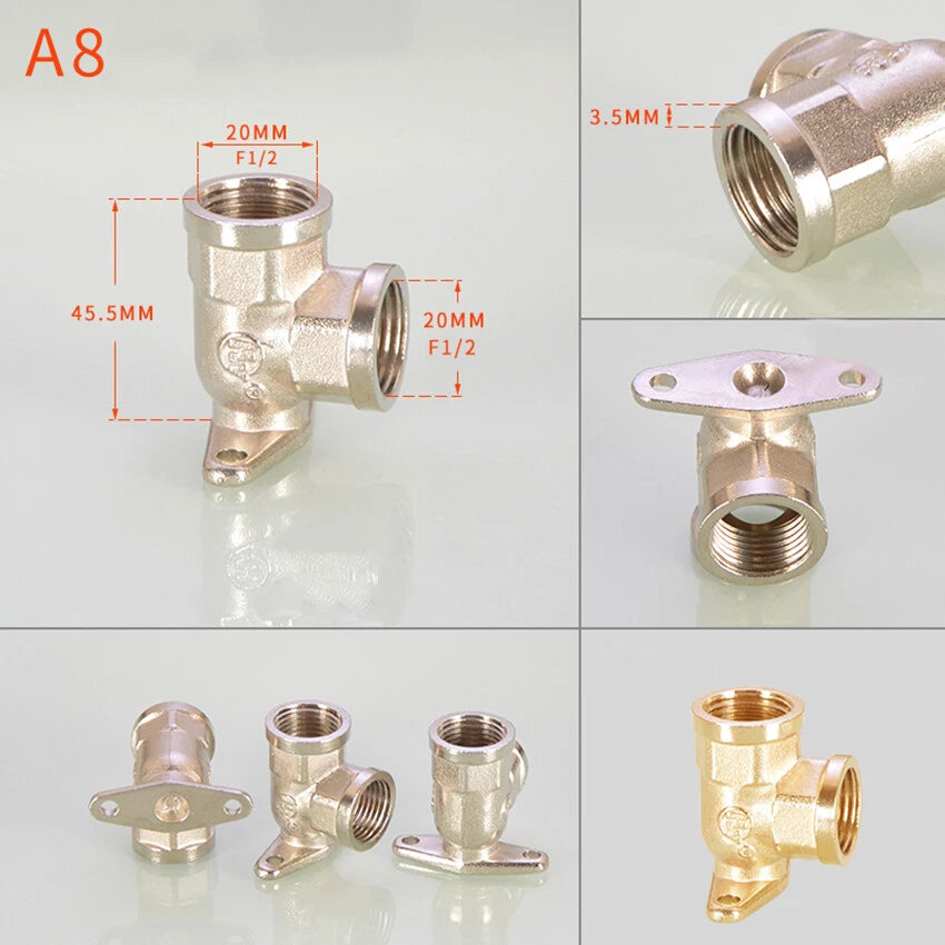 BSP 1/2" Brass Pipe Fittings — Adapters, Elbows, Tees & Connectors